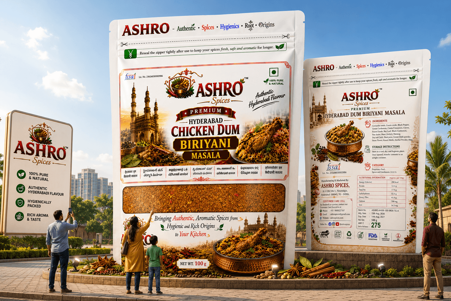 ASHRO PREMIUM Hyderabad Chicken Dum Biriyani Masala