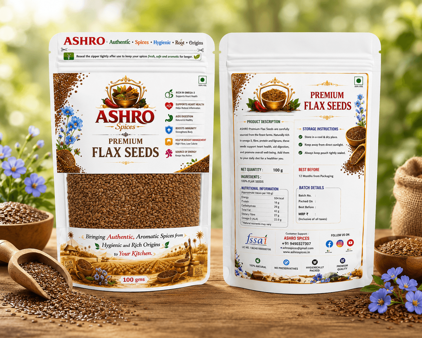 ASHRO Premium Flax Alchi Seeds