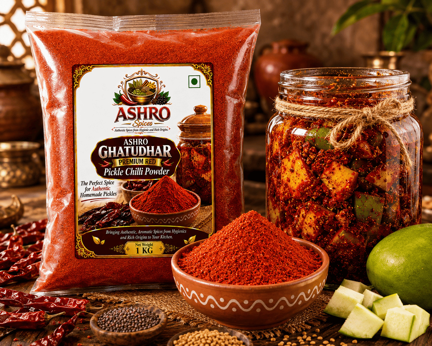 ASHRO Premium Pickle Red Chilli Powder